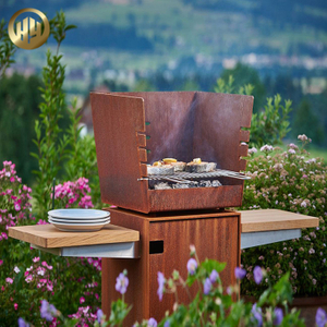 Party Barbecue Corten Steel Rusty Metal Heater Decoration Fire Pit