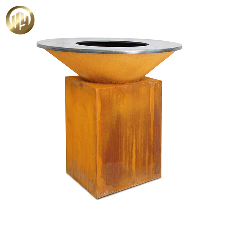 Laser Cut Corten Steel Metal Garden Decoration Fire Pit Barbecue Heater