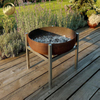 Powder Coating Round Wood Burning Fire Pit Metal Decoration Heater