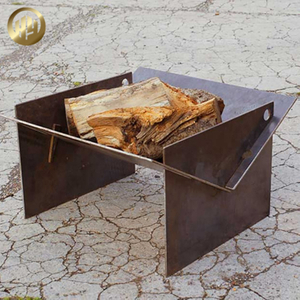 Original Colour Rectangular Assembly Metal Laser Cut Pattern Fire Pit