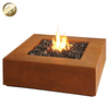 Square Corten Steel Metal Wood Burning Garden Heating Fire Pit