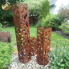 Modern Design Corten Steel Rusty Metal Landscape Light Cover Sculpture