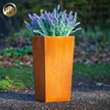 Small Stand Corten Steel Rusty Metal Ornaments Plantador Flower Planter