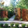 Corten Steel Rusty Metal Rectangular Laser Cut Decoration Screen