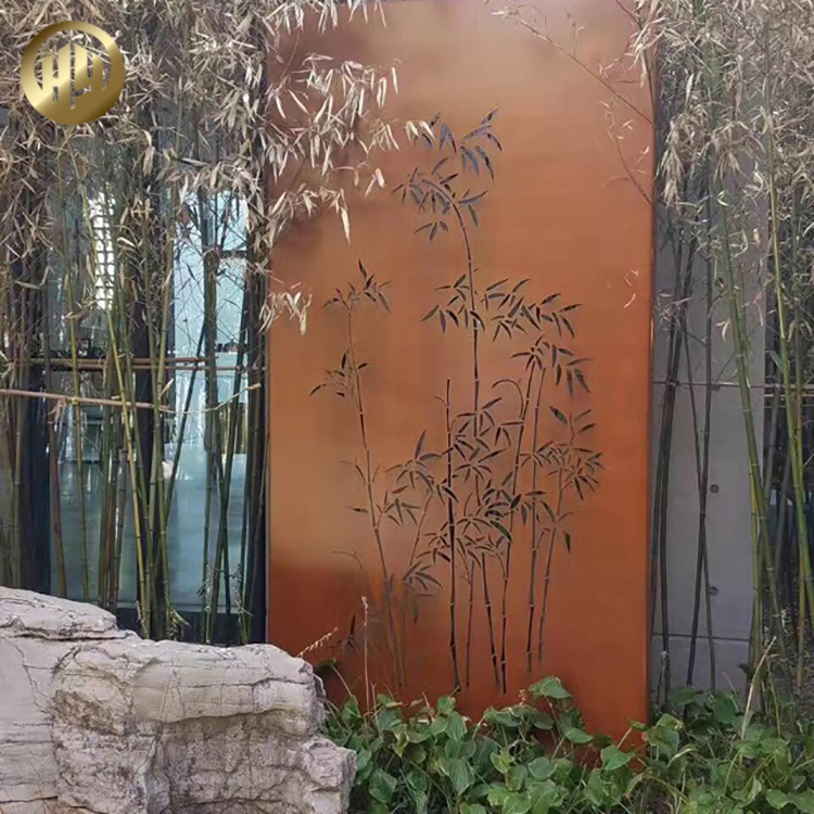 Garden Decoration Metal Corten Steel Rusty Custom Pattern Panel Screen