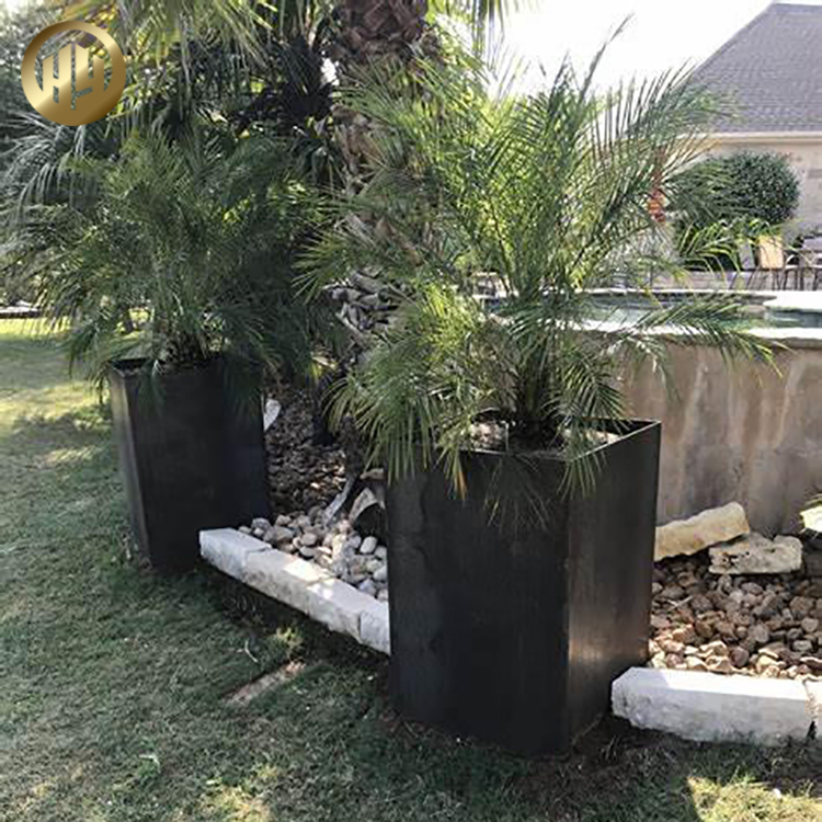 Metal Custom Size Rectangular Plantador Practical Nursery Flower Planter