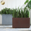 Flat Metal Corten Steel Rusty Decoration Plantador Nursery Planter