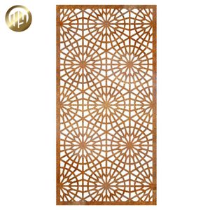 Corten Steel Rusty Metal Custom Pattern Rectangular Decoration Screen