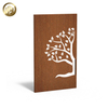 Laser Cut Pattern Metal Corten Steel Rusty Treatment Decoration Screen