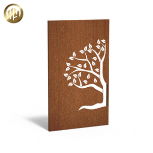 Laser Cut Pattern Metal Corten Steel Rusty Treatment Decoration Screen