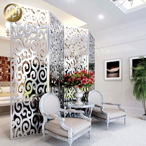 Room Indoor Metal Decoration Rectangular Laser Cut Pattern Screen Panel