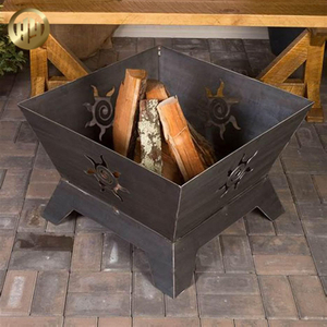 Custom Pattern Metal Square Wood Burning Heater Practical Fire Pit