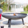 Metal Wood Burning Fire Pit With Base Frame Steel Round Heater