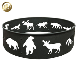 Durable Steel Custom Pattern Round Metal Outdoor Heating Fire Ring