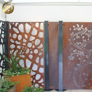 Custom Pattern Combination Corten Steel Metal Rusty Decoration Screen