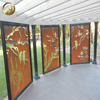 Metal Rusty Treatment Corten Steel Rectangular Decoration Screen
