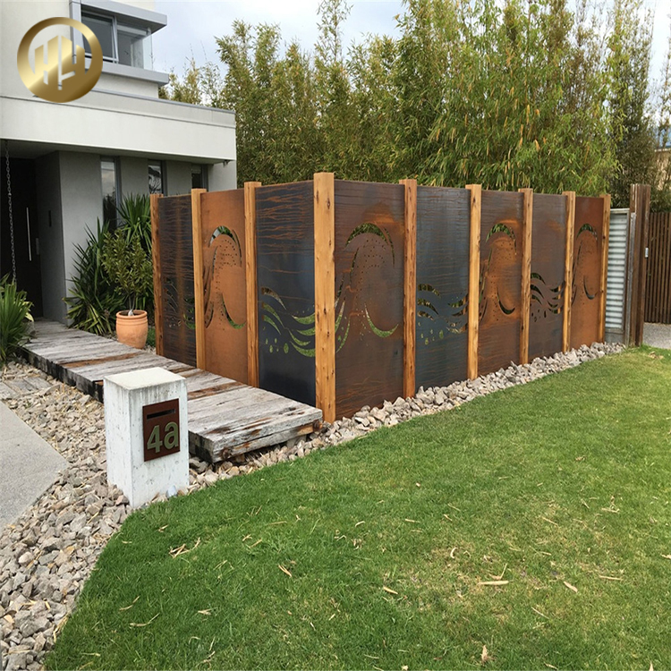 Garden Metal Modern Style Corten Steel Rusty Decoration Screen