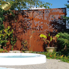 Outdoor Horizontal Metal Corten Steel Rusty Decoration Simple Screen