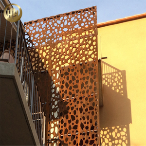 Outdoor Corten Steel Metal Ornaments Rusty Decoration Panel Screen