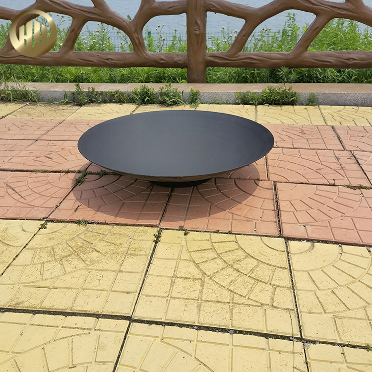 High Quality Round Heater Black Corten Steel Outdoor Barbecue Fire Pit