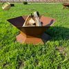 Morden Design Rusty Hexagon Outdoor Barbecue Heater Corten Steel Fire Pit