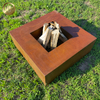 Factory Supply Rectgular Metal Heater Rusty Corten Steel Fire Pit
