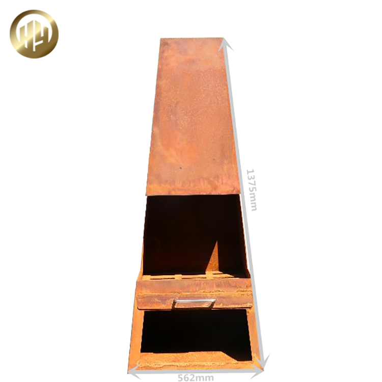 Large Corten Steel Rusty Metal Wood Burning Heater Decoration Fire Pit