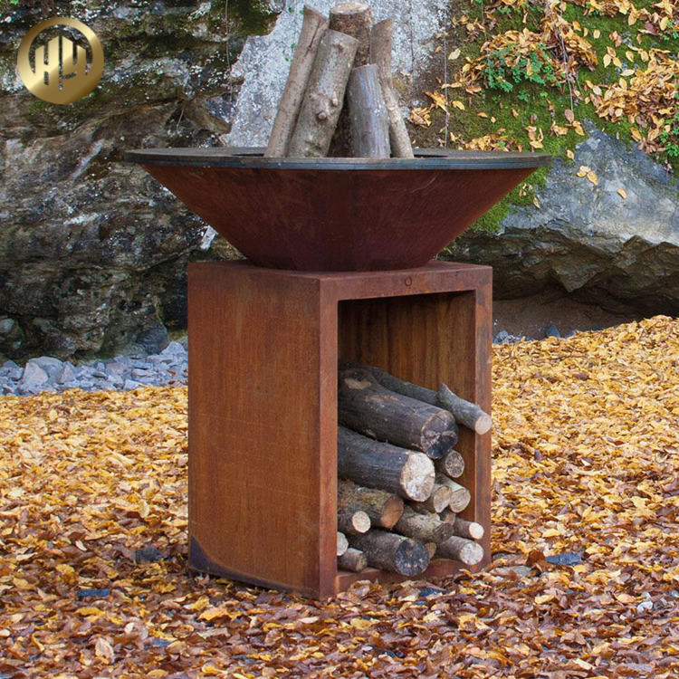 Wholesale Corten Steel 2mm Thickness Metal Fire Pit Barbecue Heater