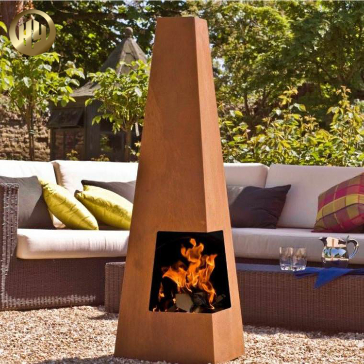 Rusty Metal High Quality Corten Steel Standing Garden Heating Fire Pit Brazier