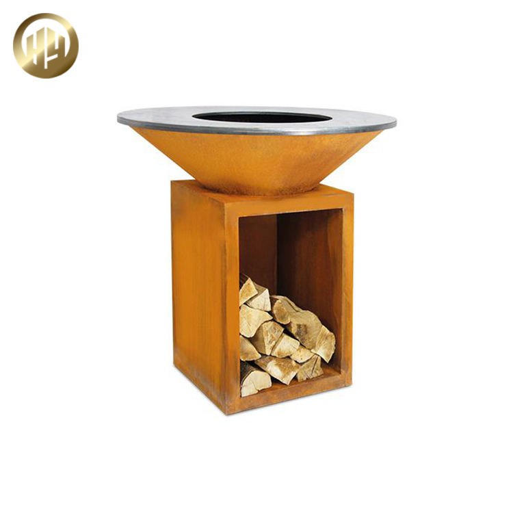 Wholesale Corten Steel Barbecue Plate Laser Cut Metal Decoration Fire Pit