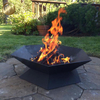 Powder Coating Hexagon Steel Metal Laser Cut Heater Wood Burning Fire Pit
