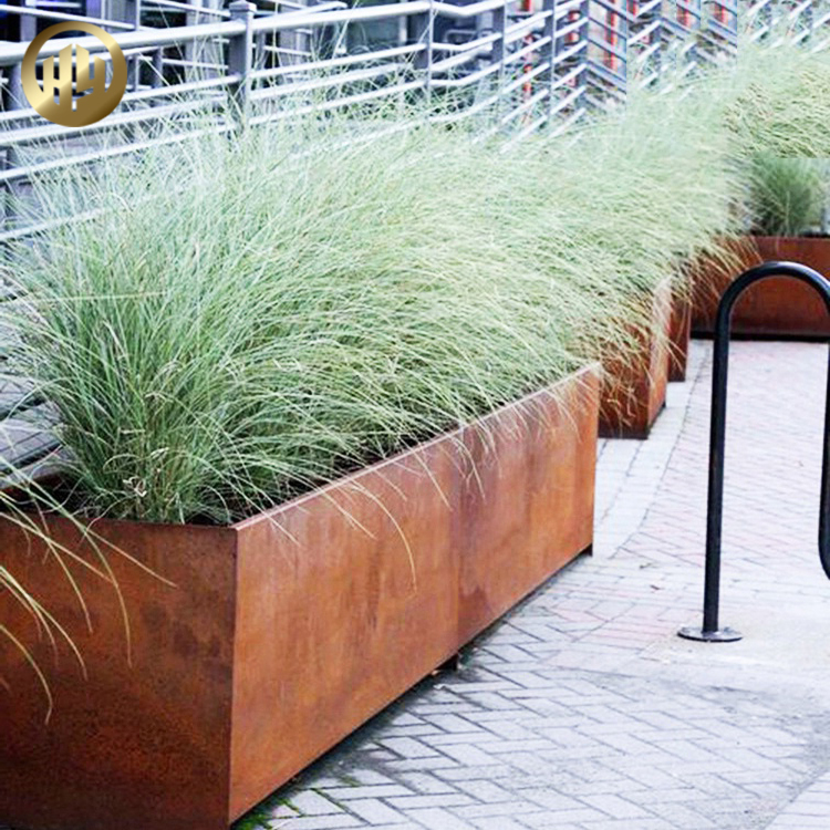 Custom Thickness Corten Steel Assembly Metal Garden Bed Planter