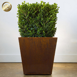 Corten Steel 2mm Thickness Metal Rusty Pyramid Landscape Flower Planter