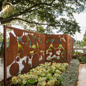 Factory Price Corten Steel Rectangular Simple Pattern Metal Screen