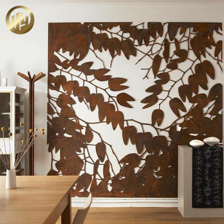 Room Decoration Corten Steel Metal RustyTreatment Decoration Screen Panel