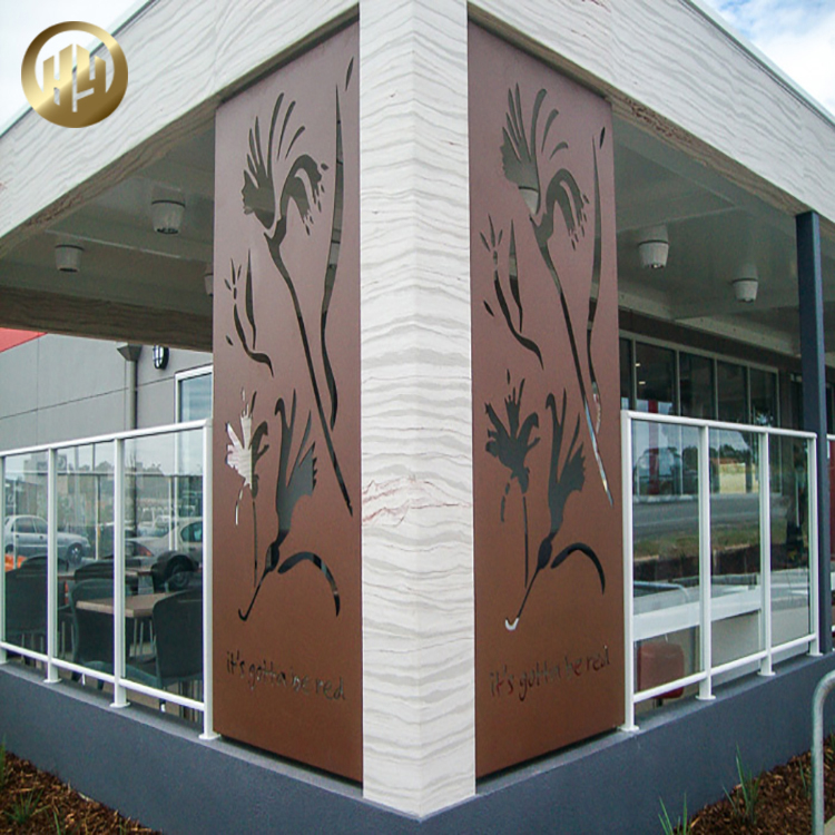 Cheap High Quality Corten Steel Custom Pattern Privacy Metal Screen