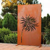 Wholesale Outdoor Corten Steel Simple Pattern Metal Decoration Screen