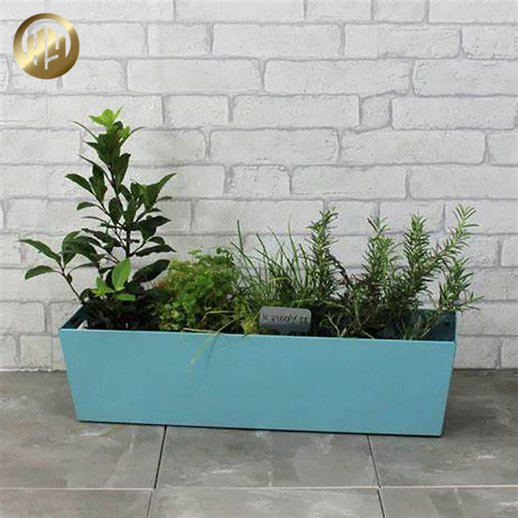 Small Rectangular Desktop Decoration Metal Flower Planter Box