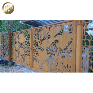 High Quality Corten Steel Rusty Metal Decoration Divided Privacy Screen