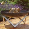 Garden Round Decoration Corten Steel Fire Pit Stainless Steel Frame Heater