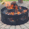 Steel Custom Pattern Assembly Easy Carry Wood Burning Fire Ring