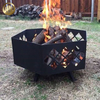 Powder Coating Hexagon Custom Pattern Metal Steel Fire Pit