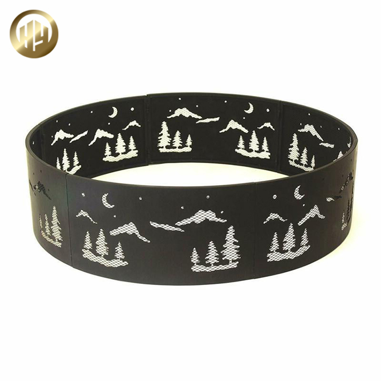 Distinctive Pattern Modern Outdoor Wood Burning Fire Ring Metal Heater