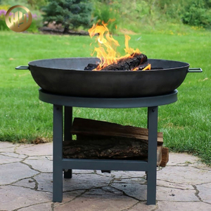 Powder Coating Round Wood Burning Fire Pit Metal Decoration Heater
