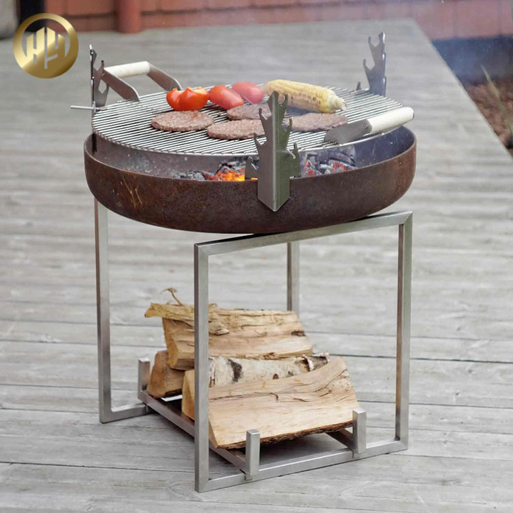 High Quality Metal Steel Laser Cut Barbecue Practical Round Fire Pit