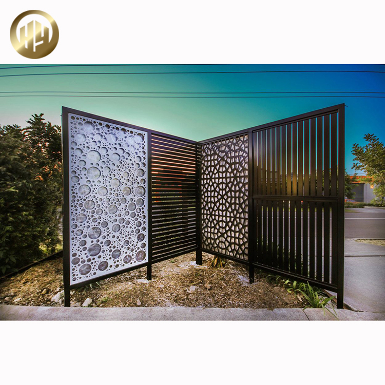 Combination Metal Decoration Laser Cut Pattern Rectangular Panel Screen