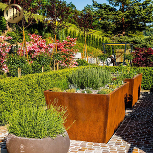 High Quality Metal Decoration Corten Steel Tapered Flower Planter
