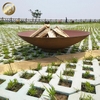 Factory Supply Corten Steel Round Barebecue Fire Pit Wood Burning Heater
