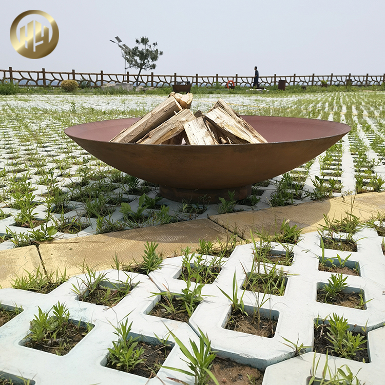 Factory Supply Corten Steel Round Barebecue Fire Pit Wood Burning Heater
