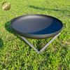 Corten Steel Black Round Heater Ourdoor Barbecue Fire Pit 